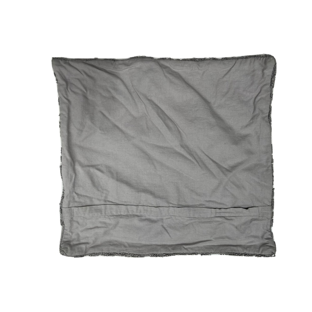 Gray Throw Pillow Cover Knitted 19 X 19 Zipper Closure